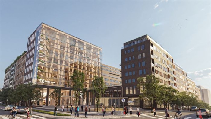 Electrolux bygger ut sitt huvudkontor på Kungsholmen i Stockholm. Illustration: Archus Arkitektur