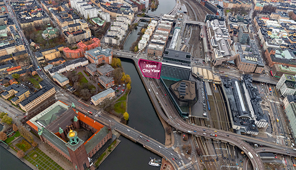 Flygbild över området. Foto: Lennart Johansson/Stockholms stad