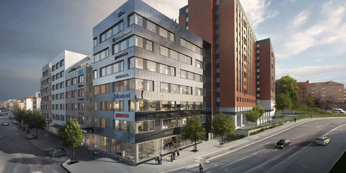 En storuthyrning för Vasakronan är Skatteverkets 10-åriga hyresavtal i Nya Kronan i Sundbyberg. Foto: Vasakronan