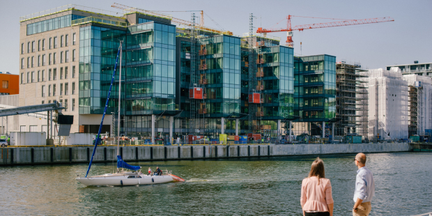 Skanska är i full färd med att uppföra kontorshuset.