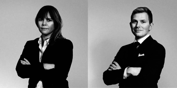 Advokat Jessica Ekmark och biträdande jurist Jonas Sabel.