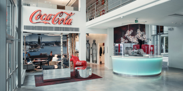 Coca-Colas kontor i Jordbro har nyligen genomgått en renovering. Foto: Hannes Söderlund