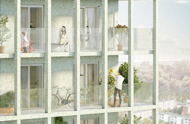 Visionsbild Kv Måsholmen. Bild: Söderberg söderberg