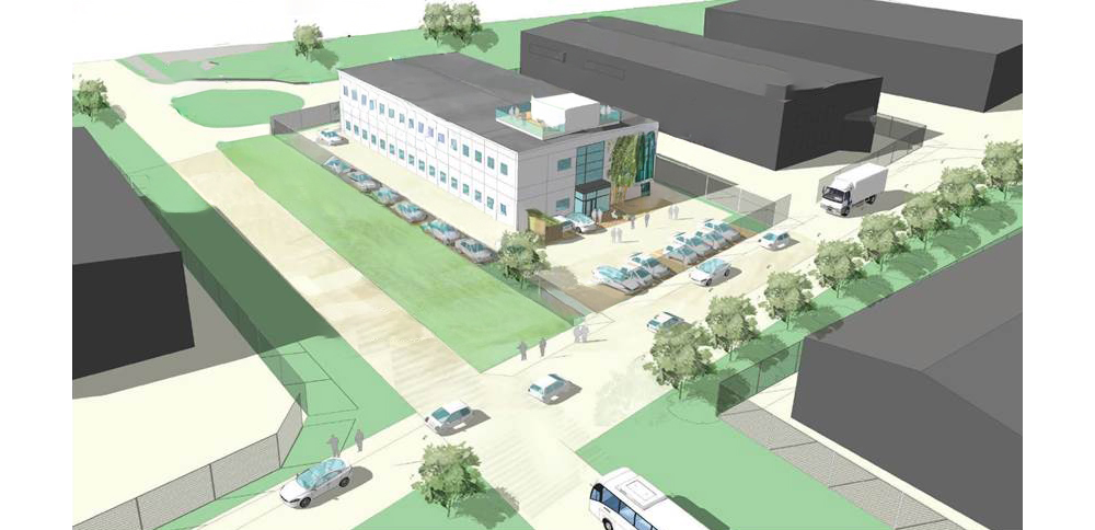 Illustration av Stekelgatan 8 i Kirseberg, Malmö.